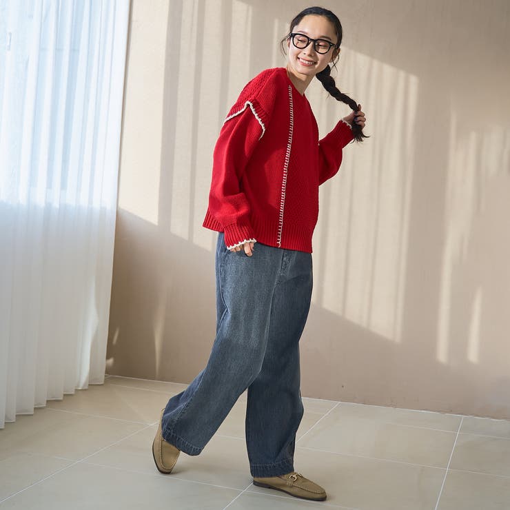 裏起毛ワイドデニムパンツ【インフルエンサー紹介アイテム】 | coen【women】 | 詳細画像7 