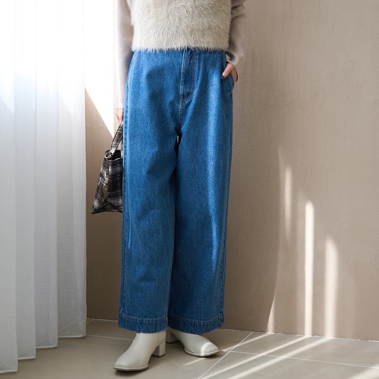 COBALT | 裏起毛ワイドデニムパンツ【インフルエンサー紹介アイテム】 | coen【women】