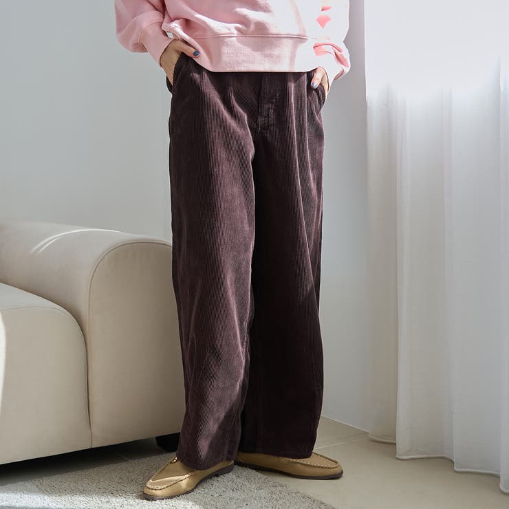 MD.BROWN | バイオウォッシュコーデュロイワイドパンツ | coen【women】