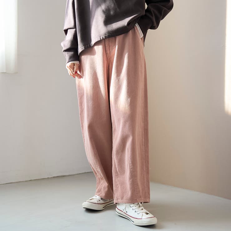 LT.PINK | バイオウォッシュコーデュロイワイドパンツ | coen【women】