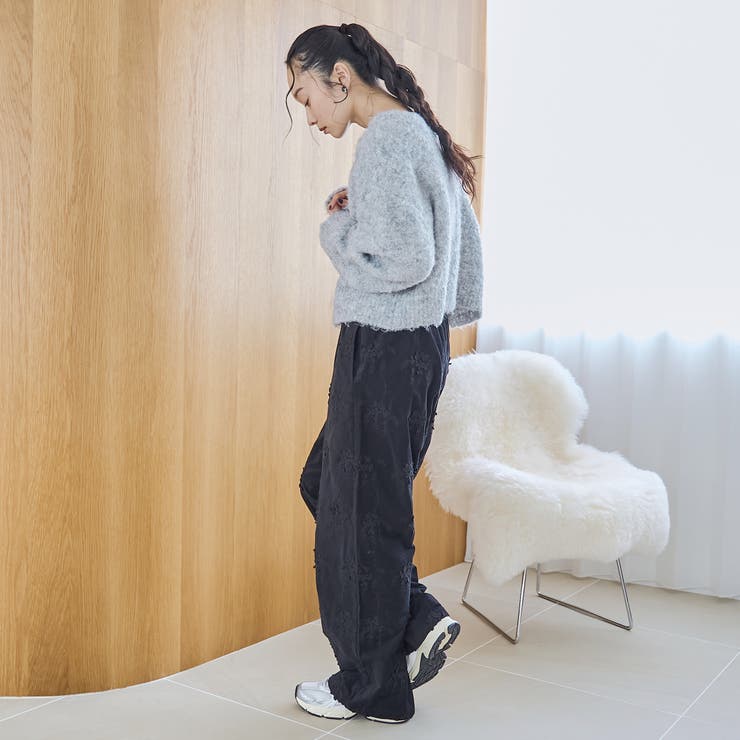 3Dフラワー刺繍 コーデュロイイージーワイドパンツ | coen【women】 | 詳細画像6 