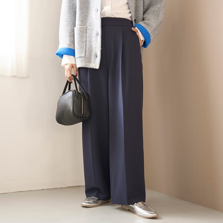 NAVY | 【定番/新サイズ登場】イージービューティーワイドパンツ（WEB限定サイズあり） | coen【women】