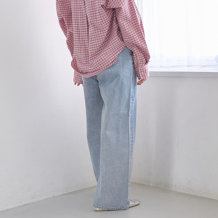 ウエストリボン ワイドストレートデニムパンツ | coen【women】 | 詳細画像14 