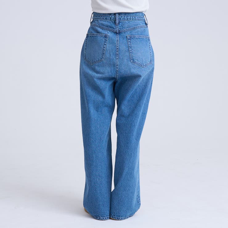 ウエストリボン ワイドストレートデニムパンツ | coen【women】 | 詳細画像28 