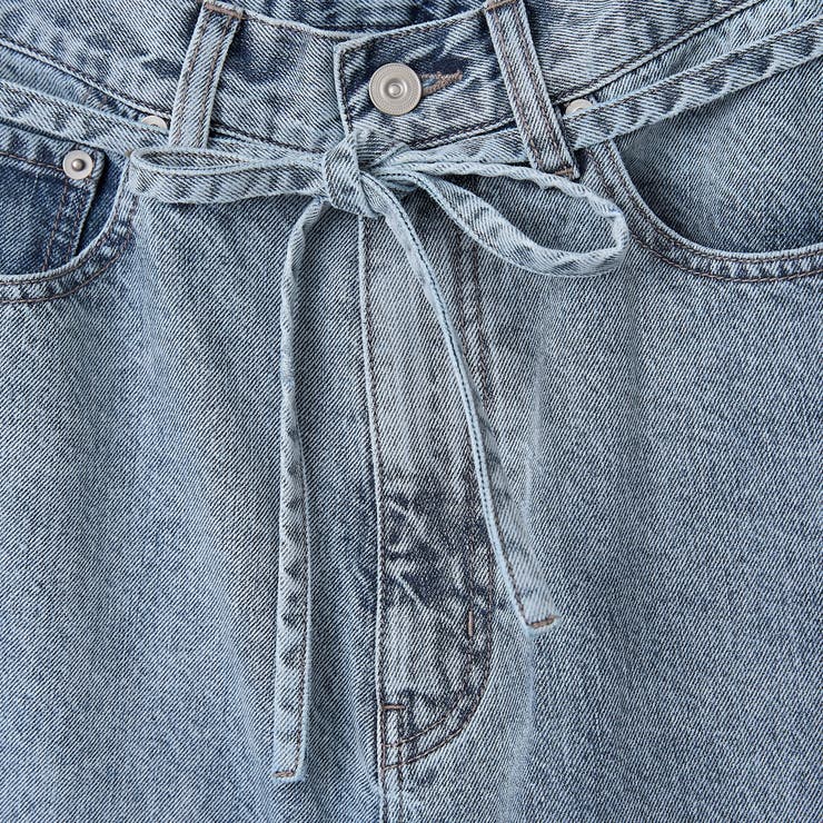 ウエストリボン ワイドストレートデニムパンツ | coen【women】 | 詳細画像38 