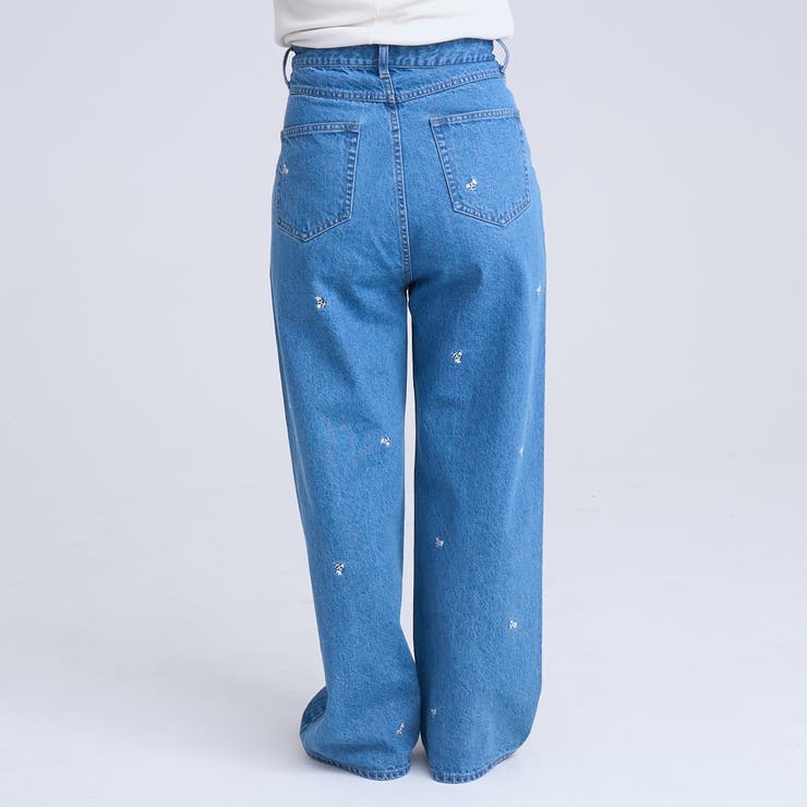 花柄刺繍 ワイドストレートデニムパンツ | coen【women】 | 詳細画像18 