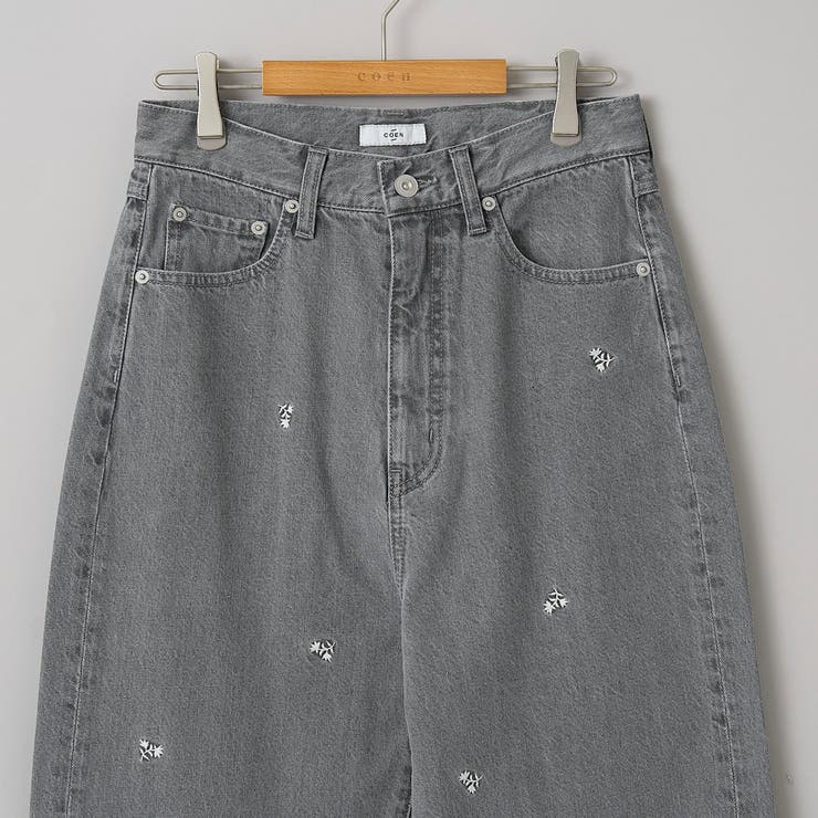 花柄刺繍 ワイドストレートデニムパンツ | coen【women】 | 詳細画像25 