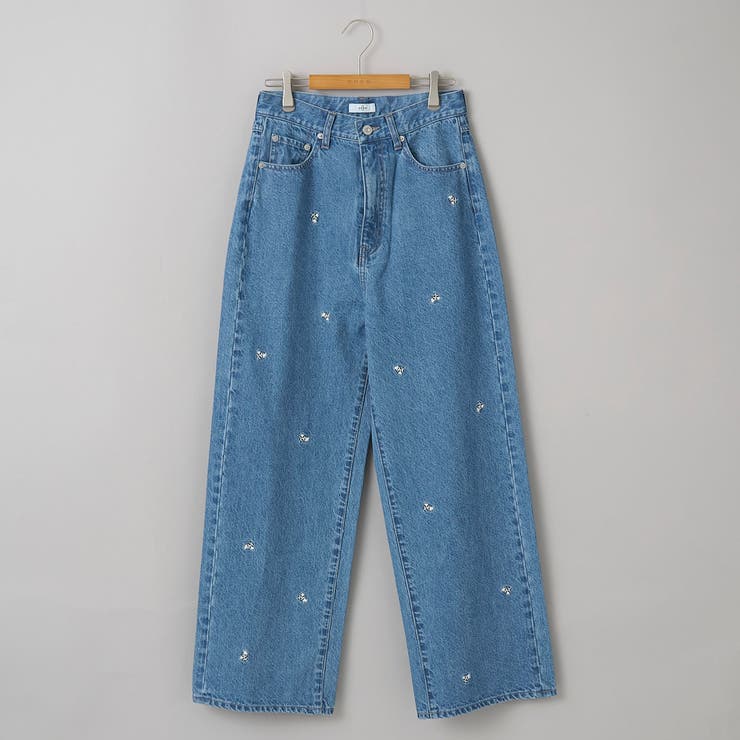花柄刺繍 ワイドストレートデニムパンツ | coen【women】 | 詳細画像30 