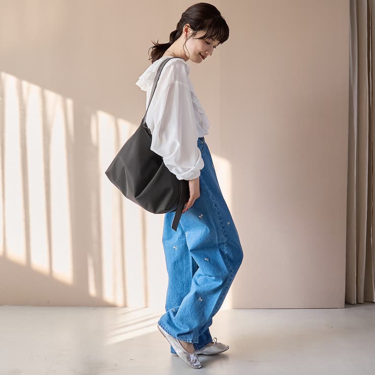 花柄刺繍 ワイドストレートデニムパンツ | coen【women】 | 詳細画像9 