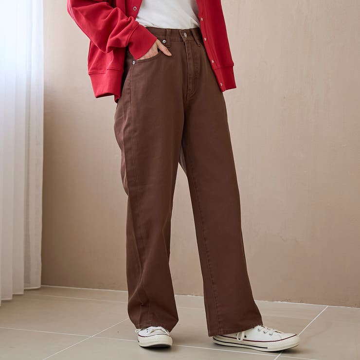 MD.BROWN | 【スプリングカラー】ストレートカラーデニムパンツ | coen【women】