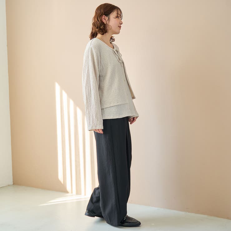 リネンタッチイージーカーブパンツ | coen【women】 | 詳細画像3 