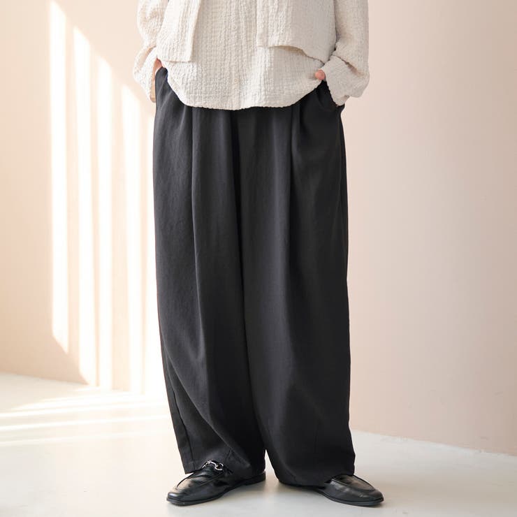 リネンタッチイージーカーブパンツ | coen【women】 | 詳細画像5 