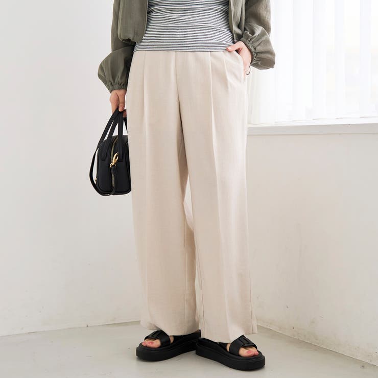リネンタッチツータックワイドパンツ | coen【women】 | 詳細画像11 