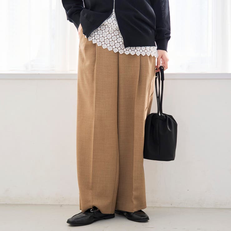 リネンタッチツータックワイドパンツ | coen【women】 | 詳細画像19 