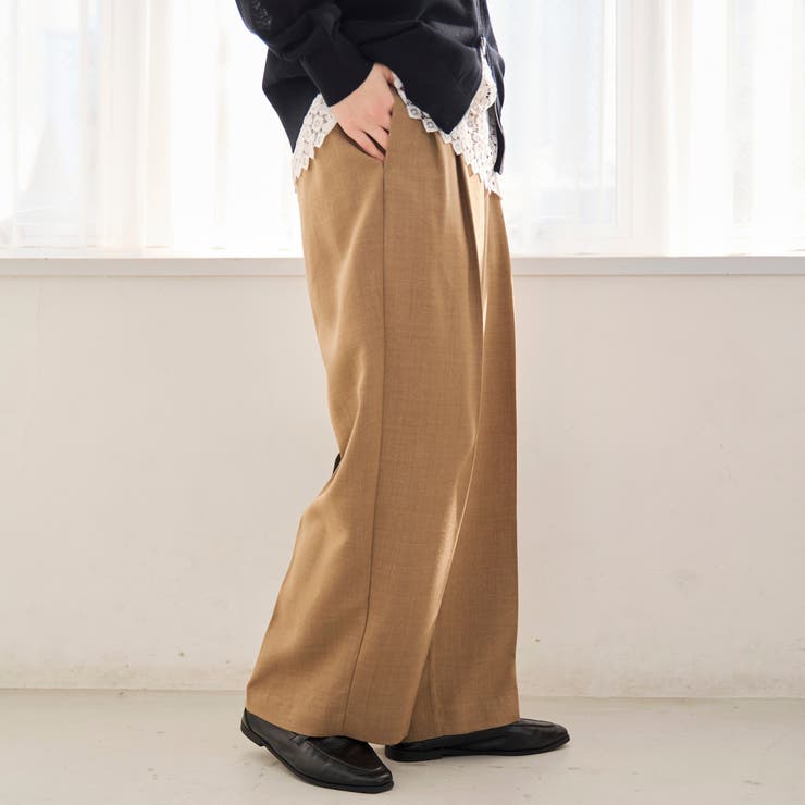 リネンタッチツータックワイドパンツ | coen【women】 | 詳細画像20 