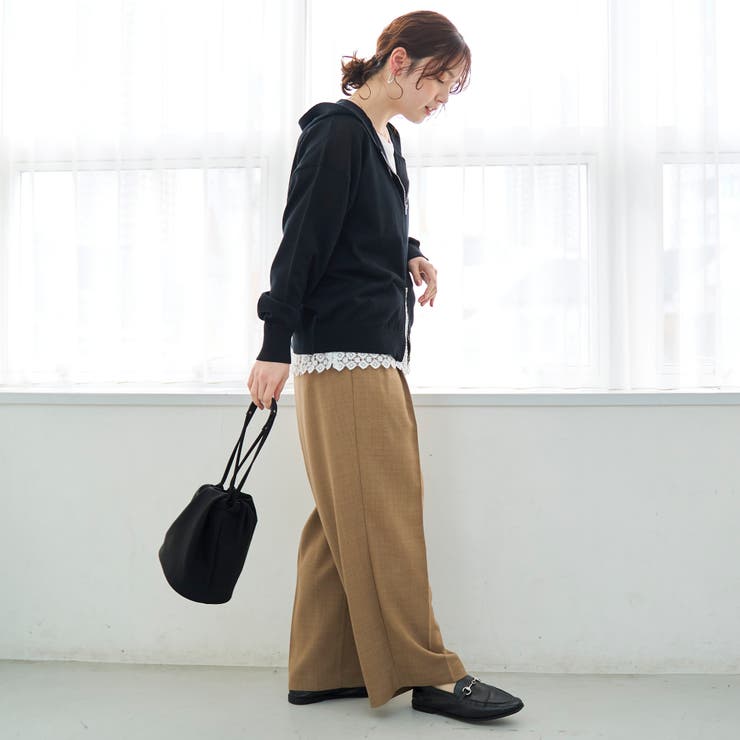 リネンタッチツータックワイドパンツ | coen【women】 | 詳細画像23 