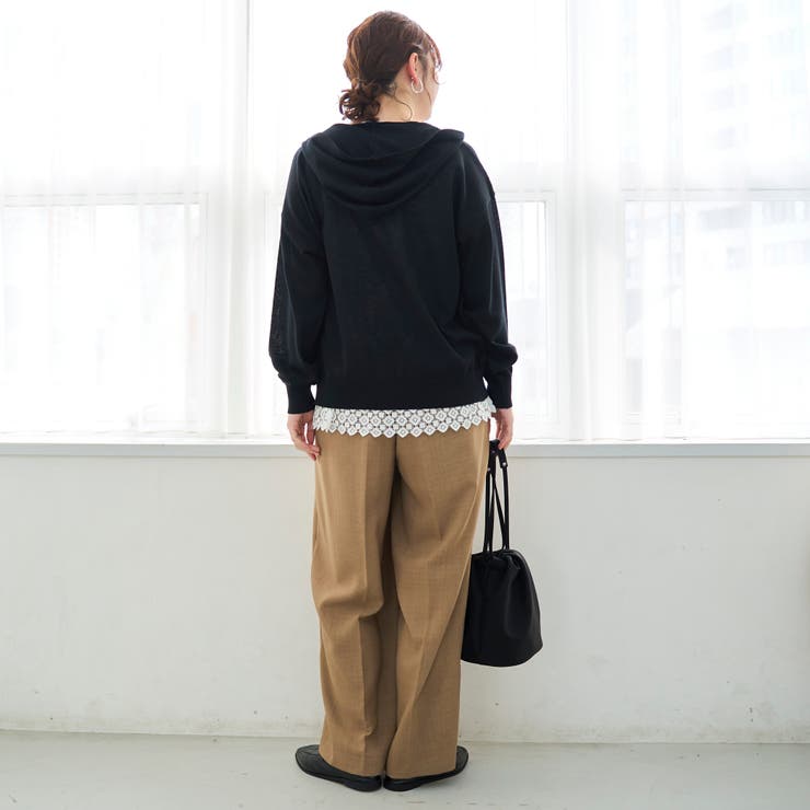リネンタッチツータックワイドパンツ | coen【women】 | 詳細画像24 