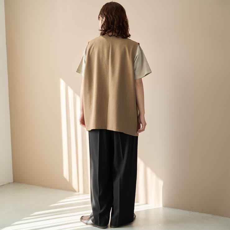 リネンタッチツータックワイドパンツ | coen【women】 | 詳細画像4 