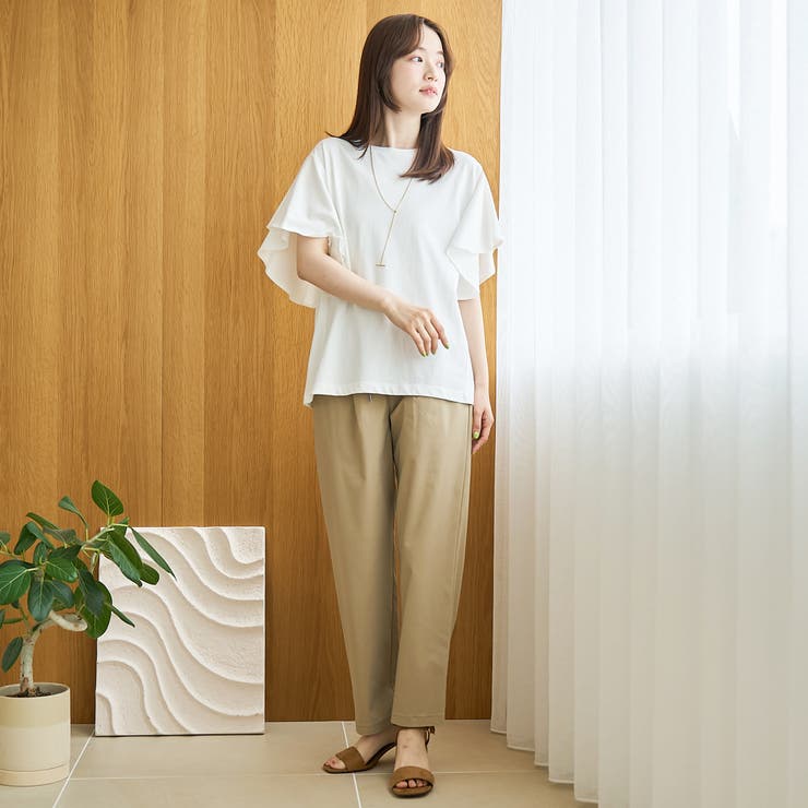 【定番/接触冷感】イージービューティーテーパードパンツ（WEB限定サイズあり） | coen【women】 | 詳細画像19 