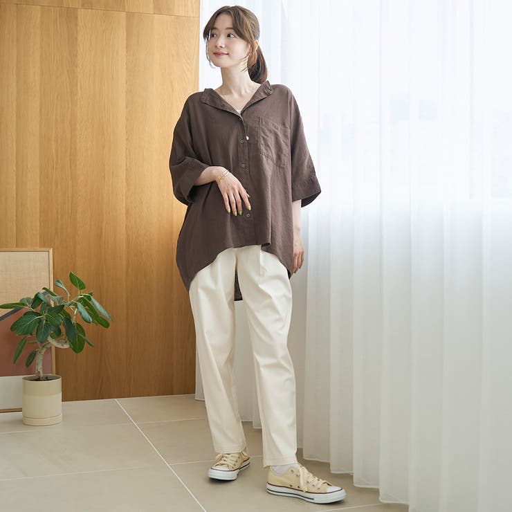 【定番/接触冷感】イージービューティーテーパードパンツ（WEB限定サイズあり） | coen【women】 | 詳細画像2 