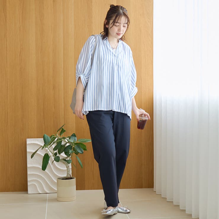 【定番/接触冷感】イージービューティーテーパードパンツ（WEB限定サイズあり） | coen【women】 | 詳細画像30 