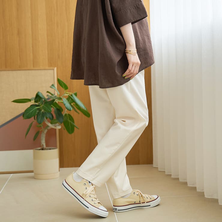 【定番/接触冷感】イージービューティーテーパードパンツ（WEB限定サイズあり） | coen【women】 | 詳細画像6 