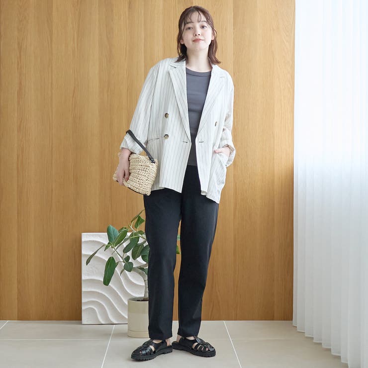 【定番/接触冷感】イージービューティーテーパードパンツ（WEB限定サイズあり） | coen【women】 | 詳細画像8 