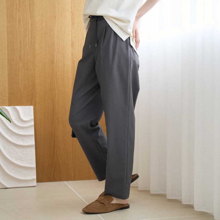 DK.GRAY | 【定番/接触冷感】イージービューティーテーパードパンツ（WEB限定サイズあり） | coen【women】