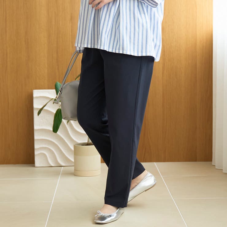 NAVY | 【定番/接触冷感】イージービューティーテーパードパンツ（WEB限定サイズあり） | coen【women】