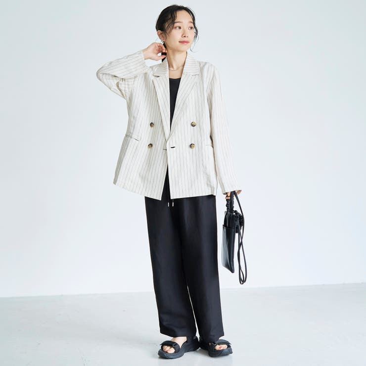 【接触冷感】リネンレーヨン ワイドストレートパンツ（WEB限定サイズあり） | coen【women】 | 詳細画像2 