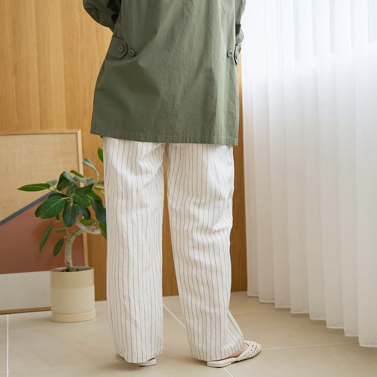 【接触冷感】リネンレーヨン ワイドストレートパンツ（WEB限定サイズあり） | coen【women】 | 詳細画像24 
