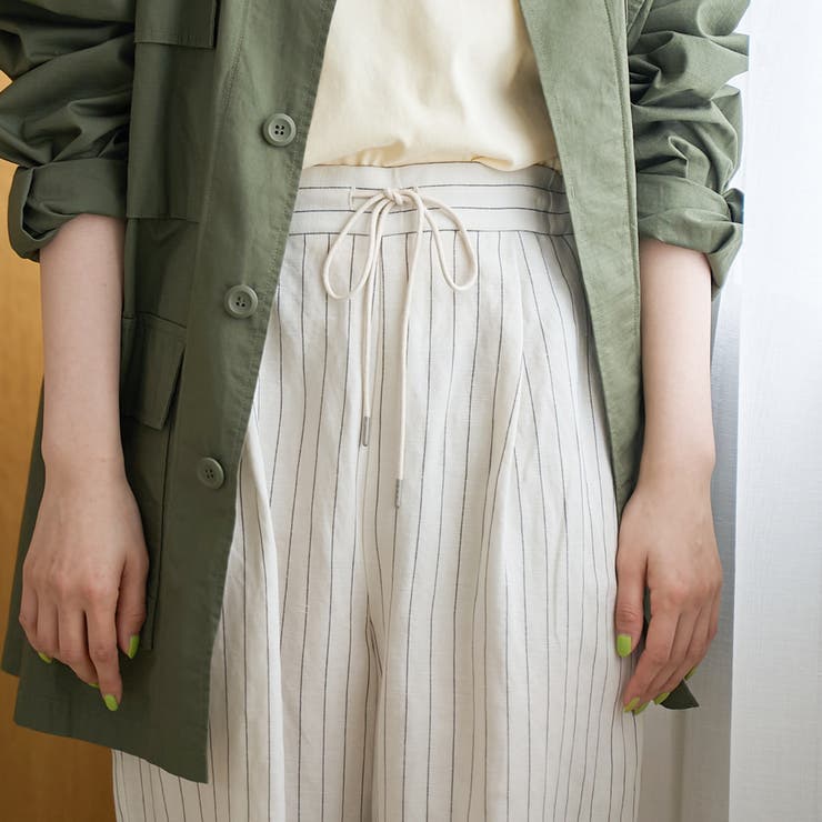 【接触冷感】リネンレーヨン ワイドストレートパンツ（WEB限定サイズあり） | coen【women】 | 詳細画像26 