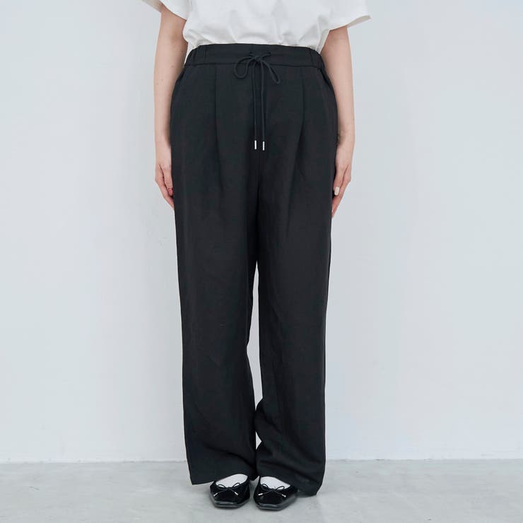【接触冷感】リネンレーヨン ワイドストレートパンツ（WEB限定サイズあり） | coen【women】 | 詳細画像28 