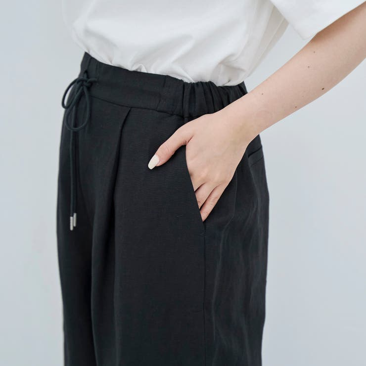 【接触冷感】リネンレーヨン ワイドストレートパンツ（WEB限定サイズあり） | coen【women】 | 詳細画像32 
