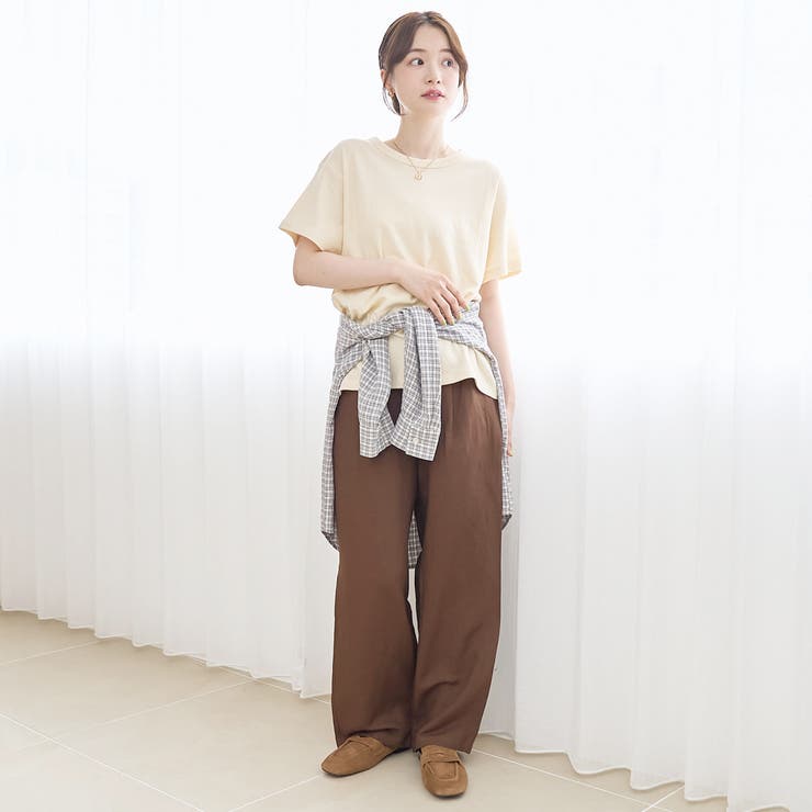 【接触冷感】リネンレーヨン ワイドストレートパンツ（WEB限定サイズあり） | coen【women】 | 詳細画像8 