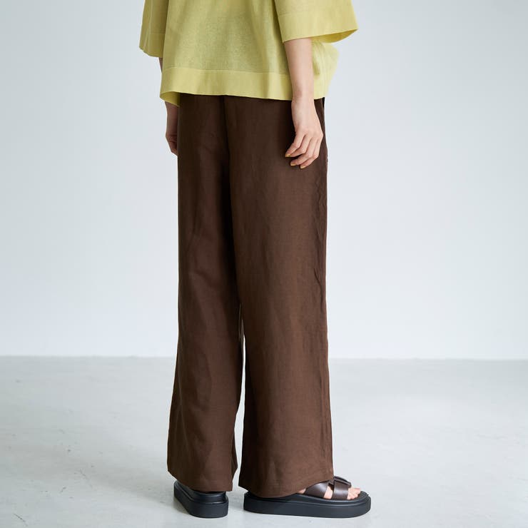 【接触冷感】リネンレーヨン ベイカーワイドパンツ（WEB限定サイズあり） | coen【women】 | 詳細画像12 