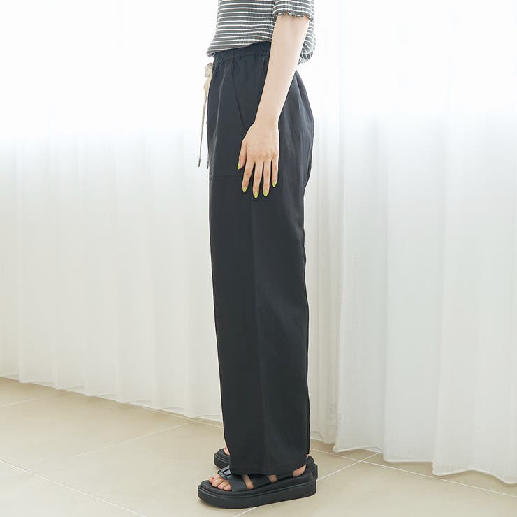 【接触冷感】リネンレーヨン ベイカーワイドパンツ（WEB限定サイズあり） | coen【women】 | 詳細画像27 