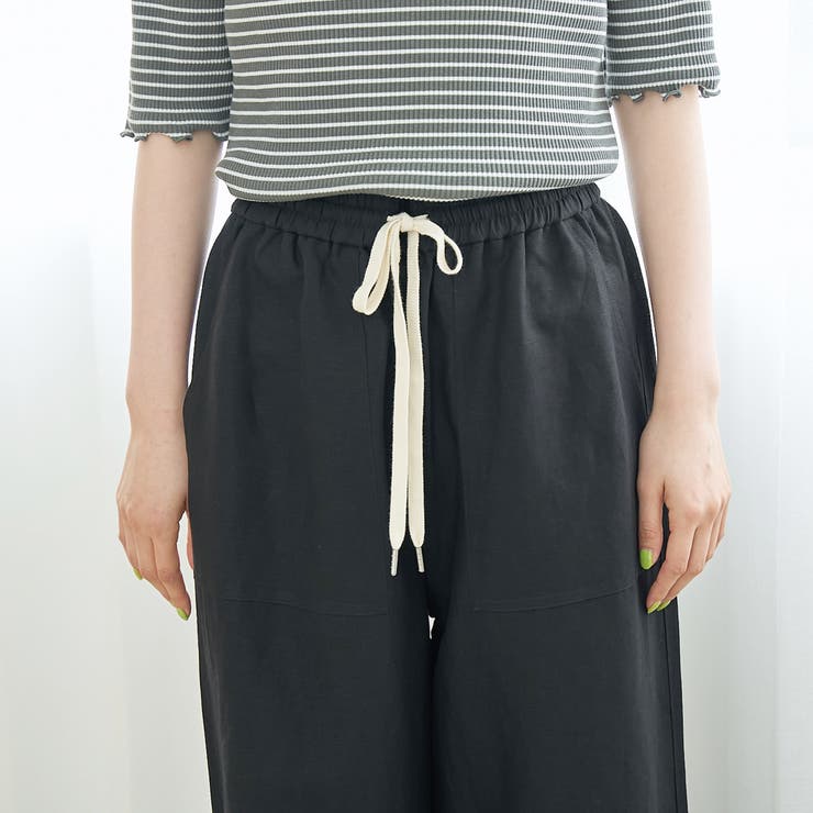 【接触冷感】リネンレーヨン ベイカーワイドパンツ（WEB限定サイズあり） | coen【women】 | 詳細画像29 
