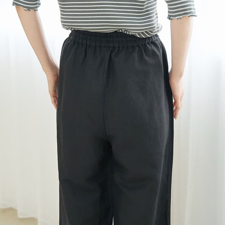 【接触冷感】リネンレーヨン ベイカーワイドパンツ（WEB限定サイズあり） | coen【women】 | 詳細画像32 