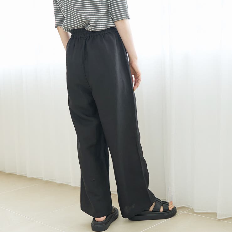 【接触冷感】リネンレーヨン ベイカーワイドパンツ（WEB限定サイズあり） | coen【women】 | 詳細画像6 