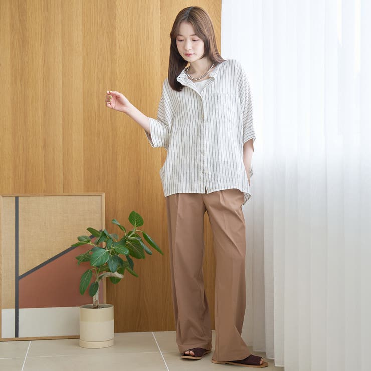 【定番 接触冷感 UVカット】イージービューティーワイドパンツ（WEB限定サイズ… | coen【women】 | 詳細画像11 