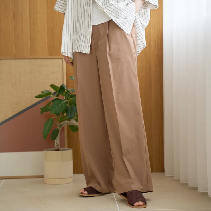 【定番 接触冷感 UVカット】イージービューティーワイドパンツ（WEB限定サイズ… | coen【women】 | 詳細画像13 