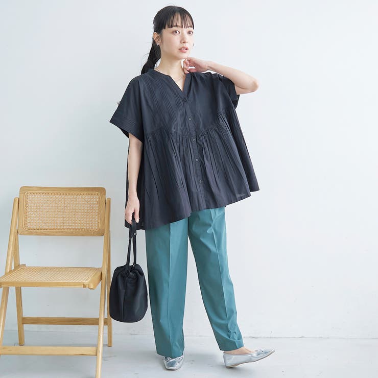 【定番 接触冷感 UVカット】イージービューティーワイドパンツ（WEB限定サイズ… | coen【women】 | 詳細画像14 