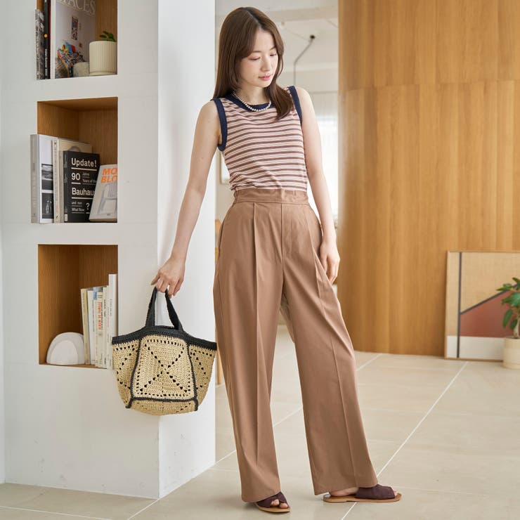 【定番 接触冷感 UVカット】イージービューティーワイドパンツ（WEB限定サイズ… | coen【women】 | 詳細画像7 
