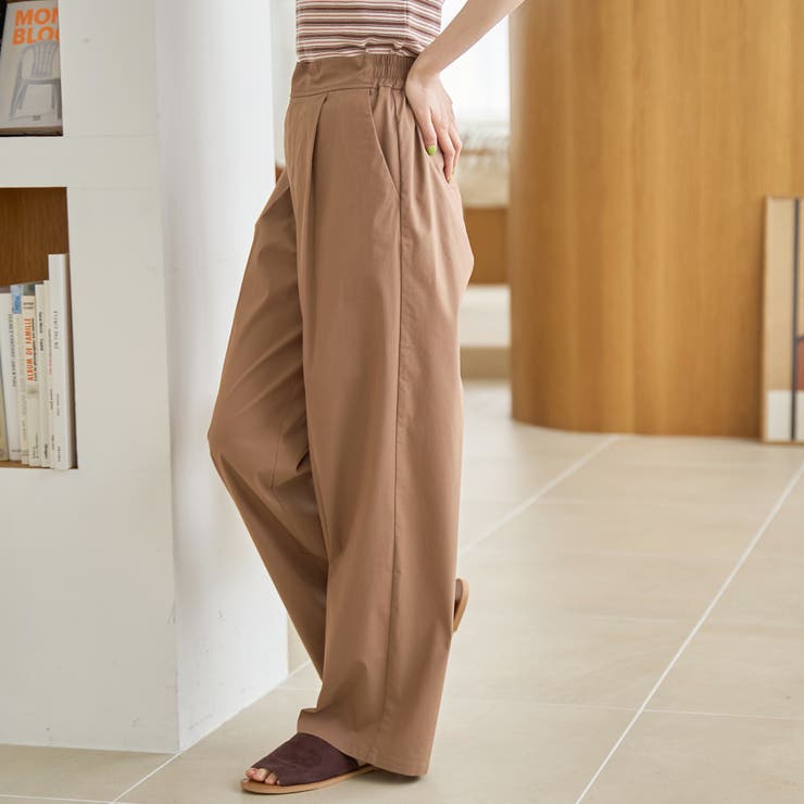 【定番 接触冷感 UVカット】イージービューティーワイドパンツ（WEB限定サイズ… | coen【women】 | 詳細画像9 