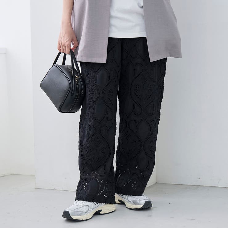 モチーフ刺繍レース イージーワイドパンツ | coen【women】 | 詳細画像11 