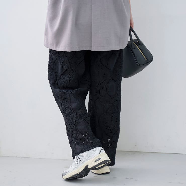 モチーフ刺繍レース イージーワイドパンツ | coen【women】 | 詳細画像12 