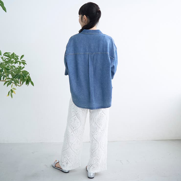 モチーフ刺繍レース イージーワイドパンツ | coen【women】 | 詳細画像3 