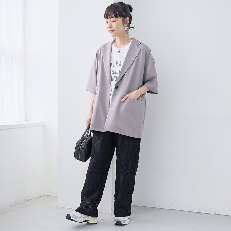 モチーフ刺繍レース イージーワイドパンツ | coen【women】 | 詳細画像8 