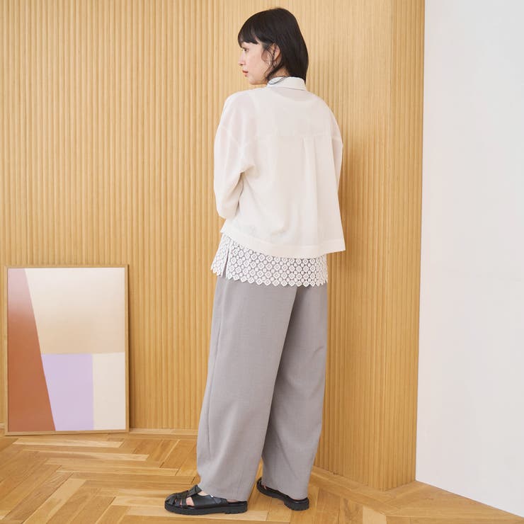 【再入荷 UVカット 防しわ】リネンタッチイージーカーブパンツ（Youtube紹… | coen【women】 | 詳細画像10 